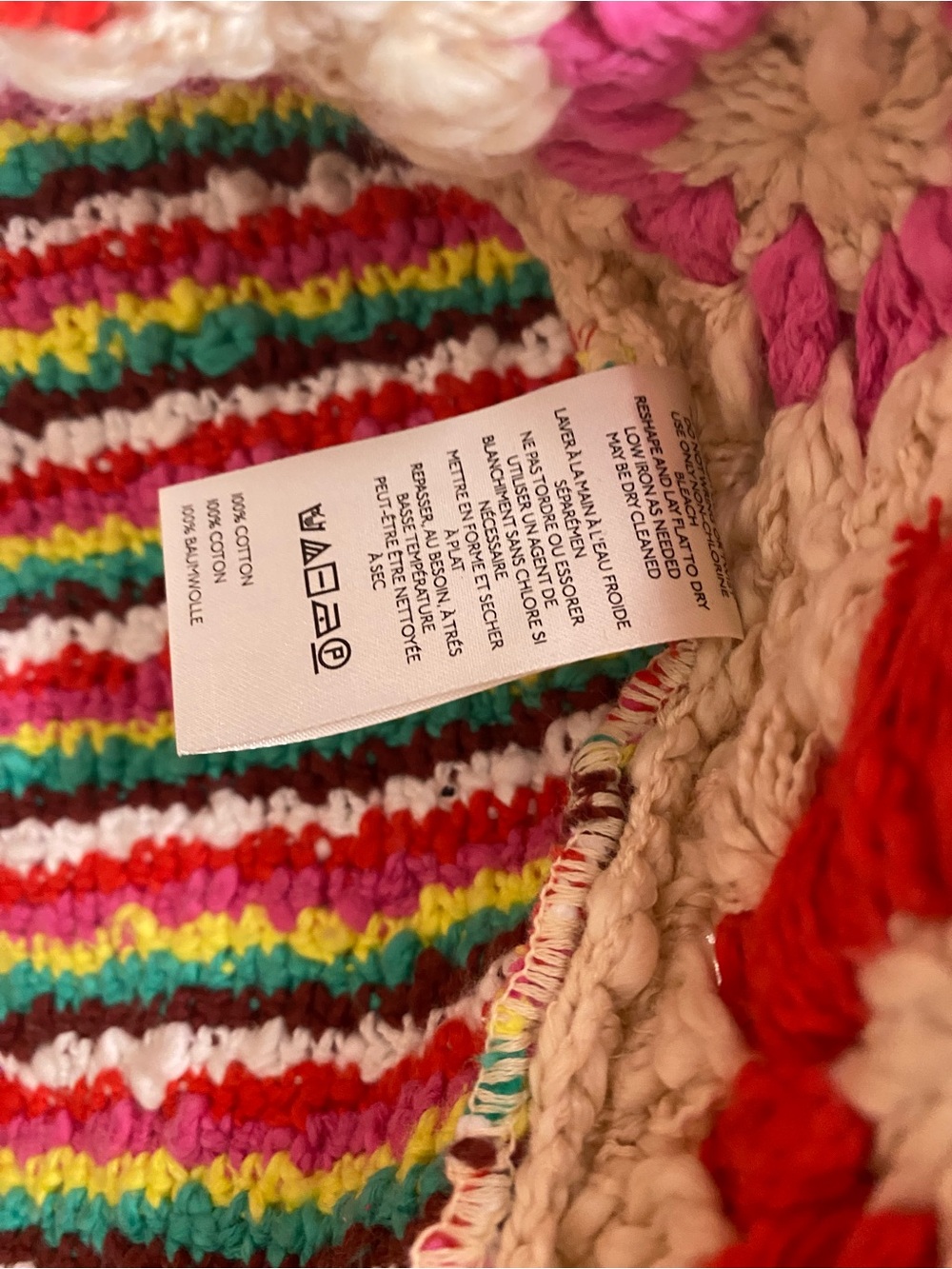 Free People Strawberry Cardi Crochet Cardigan Floral Medium - Picture 13 of 13